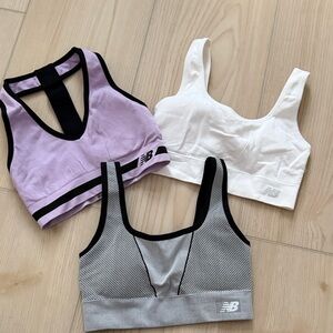 New Balance Sports Bra Trio - Lavender, White, Gray